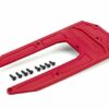traxxas skidplate, chassis, red (fits sledge) trx9623r