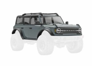 traxxas body, ford bronco, complete, dark gray (includes grille, side mirrors, door handles, fender flares, windshield wipers, spare tire mount, & clipless mounting) (requires #9735 front & rear bumpers) trx9723 dkgry