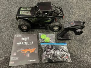 axial wraith 1.9 scale 4wd rock racer rtr in een prima staat!