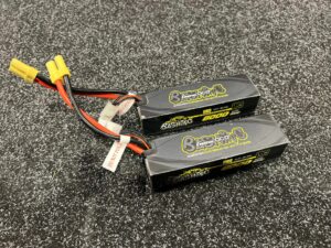 2x gens ace bashing series 8000mah 11.1v 100c 3s1p lipo batterij – ec5 stekker in een top staat (2)!