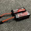 2x traxxas power cell lipo 6400mah 11.1v 3s 25c id trx2857x (in goede staat)!