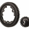 traxxas spur gear, 50 tooth (machined, hardened steel) (wide face)/ gear, 20 t pinion (1.0 metric pitch) (fits 5mm shaft)/ set screw trx64590