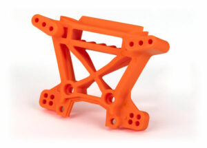 traxxas shock tower, front, extreme heavy duty, orange (for use with #9080 upgrade kit) trx9038t