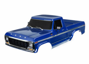 traxxas body, ford f 150 (1979), complete, blue (painted, decals applied) (includes grille, side mirrors, door handles, windshield wipers, & clipless mounting) (requires #9288 inner fenders) (roll bar sold separately; choose #9262 chrome, 9262r black, or 9262x ch trx9230 blue