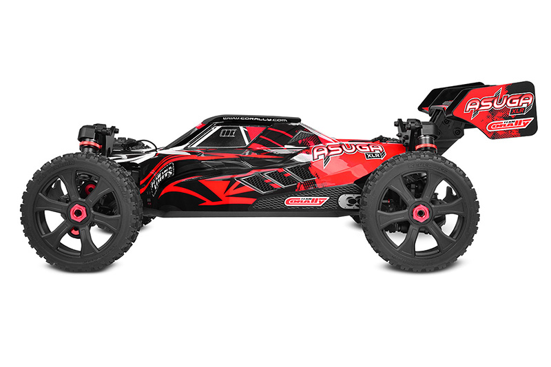 team corally asuga xlr 6s brushless buggy rtr rood