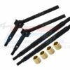 gpm traxxas trx 4m carbon steel front cvd and (+5mm) rear axle shafts set