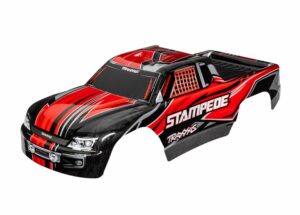 traxxas body, stampede (also fits stampede vxl), red (painted, decals applied) trx3651