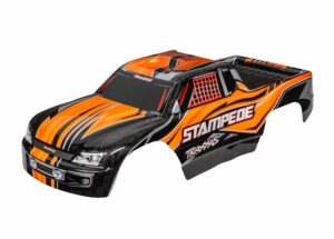 traxxas body, stampede (also fits stampede vxl), orange (painted, decals applied) trx3651t