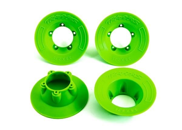 traxxas wheel covers, green (4) (fits #9572 wheels) trx9569g