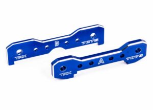 traxxas tie bars, front, 7075 t6 aluminum (blue anodized) (fits sledge) trx9629