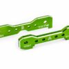 traxxas tie bars, front, 7075 t6 aluminum (green anodized) (fits sledge) trx9629g