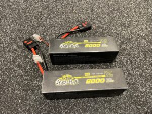 2x gens ace bashing series 8000mah 14.8v 100c 4s2p lipo batterij – qs8 stekker als nieuw