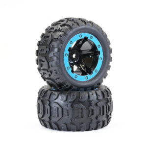 tx tracer monster truck blue wheel/tyres complete (pr)
