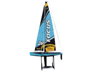 joysway focus v3 1 meter zeilboot rtr blauw (hoogte 204cm)