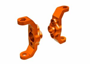 traxxas caster blocks, 6061 t6 aluminum (orange anodized) (left & right) trx9733 orng