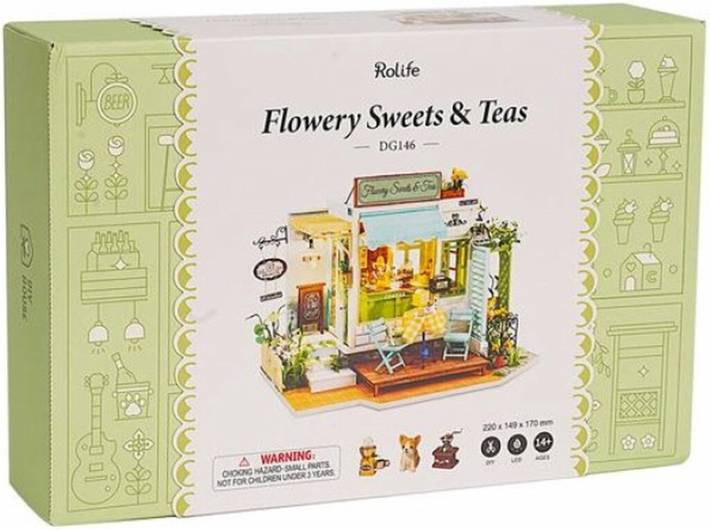 rolife flowery sweets & teas miniatuur bouwpakket