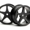 hpi super star wheels 26mm black (1mm offset) 3696