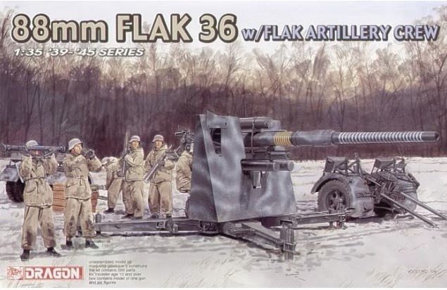 dragon 88mm flak 36 1:35 bouwpakket