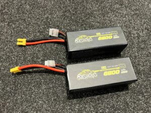 2x gens ace bashing series 6800mah 22.2v 120c 6s1p lipo batterij – ec5 stekker echt als nieuw met garantie!