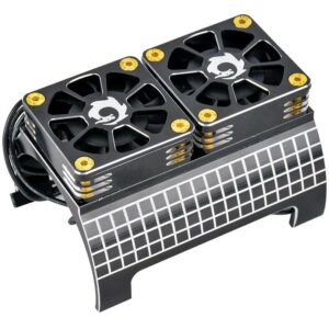 integy alloy heatsink w/ cooling fans for 1/5 scale 55 58mm o.d. size drive motor