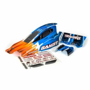traxxas body, bandit (also fits bandit vxl), orange (painted, decals applied) trx2450t