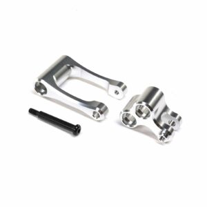 team losi aluminum knuckle & pull rod, silver: promoto mx los364001