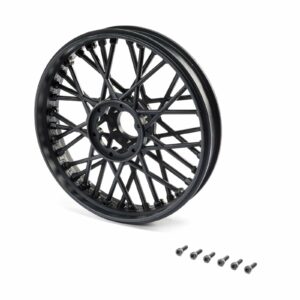 team losi front wheel set, black: promoto mx los46000