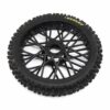 team losi dunlop mx53 front tire mounted, black: promoto mx los46004