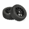 proline 1/8 gladiator m2 fr/rr buggy tires mounted 17mm black mach 10 (2)