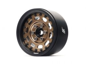 boom racing probuild™ 1.9" mag 10 adjustable offset aluminum beadlock wheels (2) matte black/bronze brpb006mbkbz
