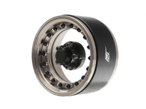 boom racing probuild™ 1.9" cal 5 lug adjustable offset beadlock wheels (2) clear brpb007gma