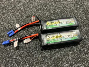 2x gens ace 8500mah 3s lipo batterijen met ec 5 stekkers in een prime staat!
