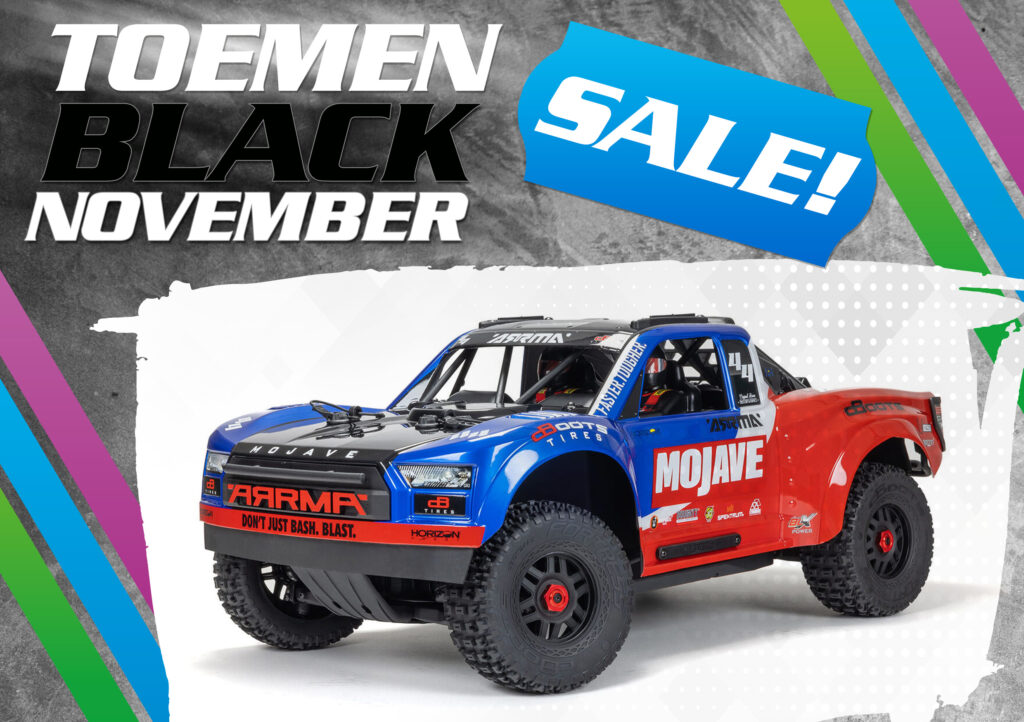 arrma 1/8 mojave 4x4 4s blx desert truck rtr blauw