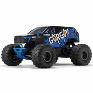 arrma 1/10 gorgon 4x2 mega 550 brushed monster truck rtr blauw