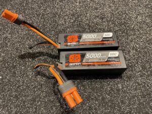 2x spektrum 11.1v 5000mah 3s 50c smart lipo battery hardcase ic5 – spmx50003s50h5