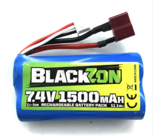 blackzon battery pack (li ion 7.4v, 1500mah)