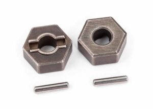 traxxas wheel hubs, hex (steel) (4)/ axle pins (4) trx1654r