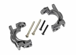 traxxas caster blocks (c hubs), extreme heavy duty, gray (left & right)/ 3x32mm hinge pins (2)/ 3x20mm bcs (2) (for use with #9080 upgrade kit) trx9032 gray
