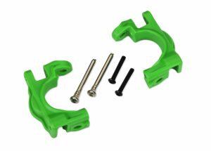 traxxas caster blocks (c hubs), extreme heavy duty, green (left & right)/ 3x32mm hinge pins (2)/ 3x20mm bcs (2) (for use with #9080 upgrade kit) trx9032g