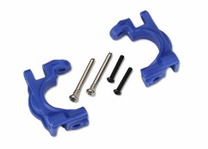 traxxas caster blocks (c hubs), extreme heavy duty, blue (left & right)/ 3x32mm hinge pins (2)/ 3x20mm bcs (2) (for use with #9080 upgrade kit) trx9032x