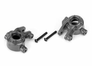 traxxas steering blocks, extreme heavy duty, gray (left & right)/ 3x20mm bcs (2) (for use with #9080 upgrade kit) trx9037 gray