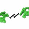 traxxas steering blocks, extreme heavy duty, green (left & right)/ 3x20mm bcs (2) (for use with #9080 upgrade kit) trx9037g