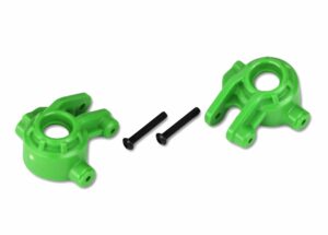 traxxas steering blocks, extreme heavy duty, green (left & right)/ 3x20mm bcs (2) (for use with #9080 upgrade kit) trx9037g