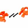 traxxas steering blocks, extreme heavy duty, orange (left & right)/ 3x20mm bcs (2) (for use with #9080 upgrade kit) trx9037t