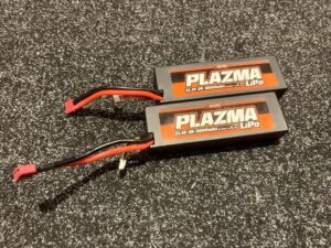 2x hpi plazma 11.1v 3200mah 40c 80c lipo battery pack in een top staat met garantie!