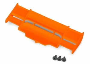 traxxas wing, rustler 4x4 (orange)/ 3x8mm fcs (3 trx6721t