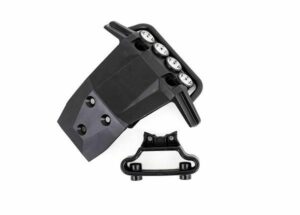 traxxas bumper, front/ bumper support (fits 4wd rustler) (for led light kit installation) trx6736x