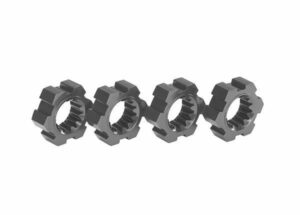 traxxas wheel hubs, hex, aluminum (gray anodized) (4) trx7756 gray