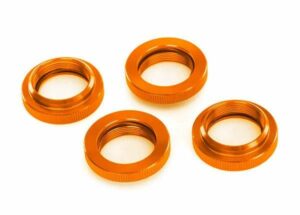 traxxas spring retainer (adjuster), orange anodized aluminum, gtx shocks (4) (assembled with o ring) trx7767 orng