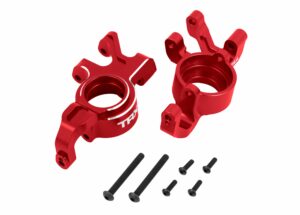 traxxas steering blocks, 6061 t6 aluminum (red anodized), left & right trx7836 red